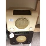 A vintage Bush Bakelite DAC90 model radio plus a Bakelite Ultra T401 radio.