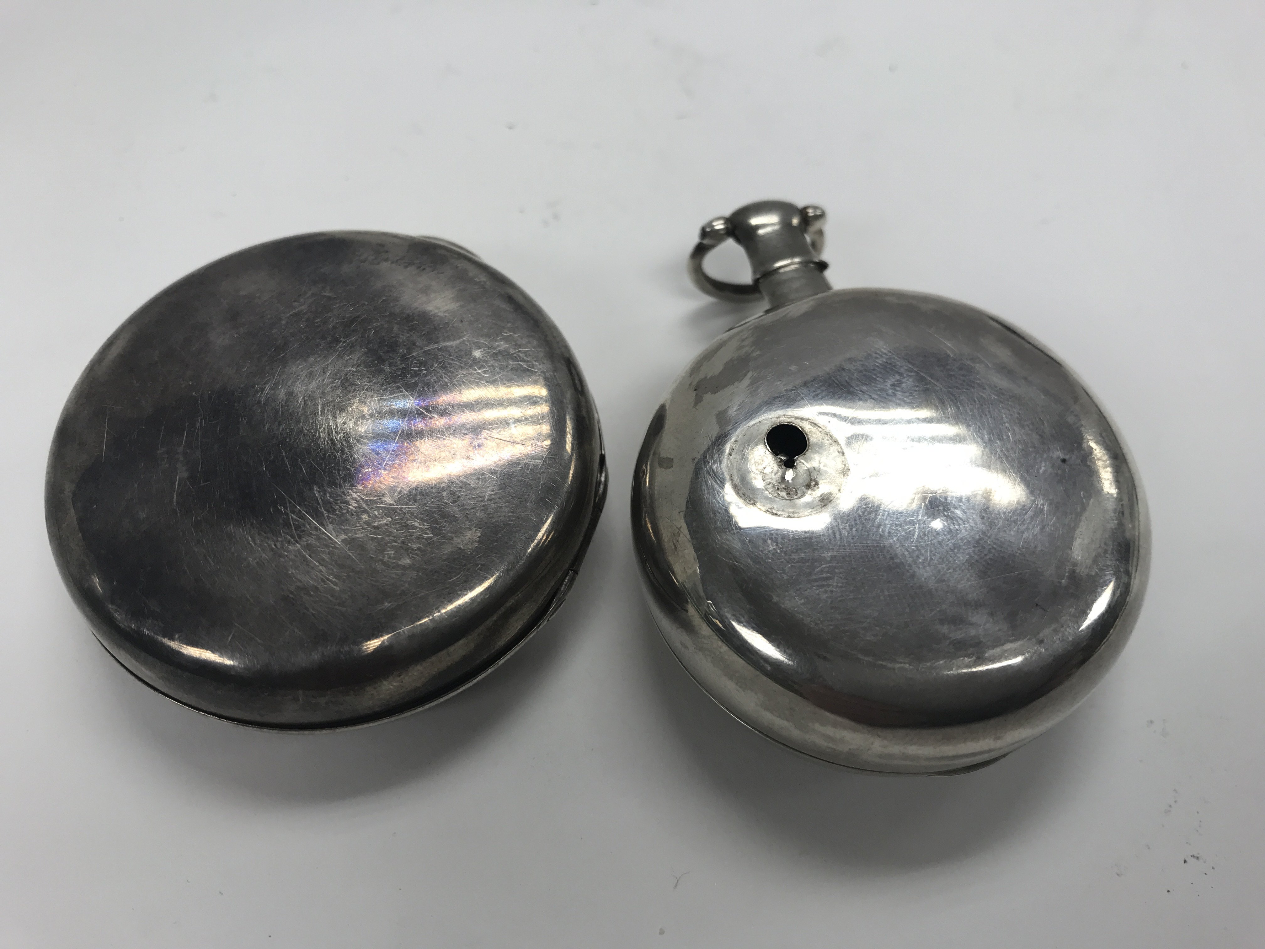 An early silver pair cased pocket watch by R.Roske - Image 2 of 3