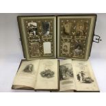 A Victorian album of photographs together with two leather bound books of poems (3).