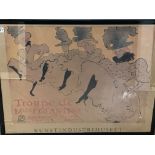 A framed print of dancing ladies - Troupe de Mlle