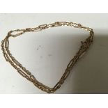 A 9carat rose gold alternating link necklace weight 6g