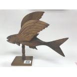 A carved model of a fish by Fred Brown, Pitcairn i