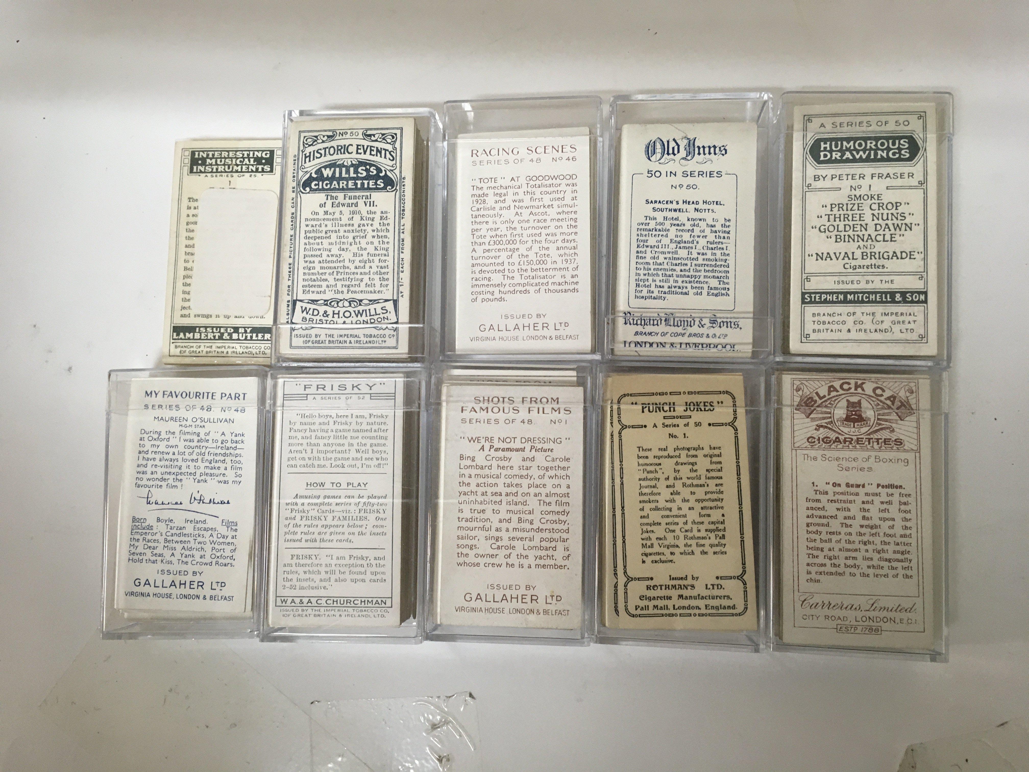 A collection of 10 sets of cigarette cards - Image 2 of 2