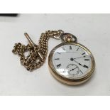 A heavy 18ct gold cased American Watch Co. pocket