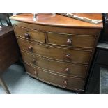 An Early Victorian mahogany bow fronted chest of d