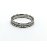 An 18ct white gold eternity ring set with two rows