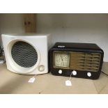 Vintage team Bakelite radio together with a model 91 cream Bakelite speaker unit (2).