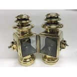 2 veteran motor car side lamps c.1907.