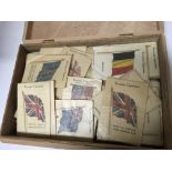 A collection of loose Kensitas silk cigarette cards ( Flags ) all in original wax wrappers
