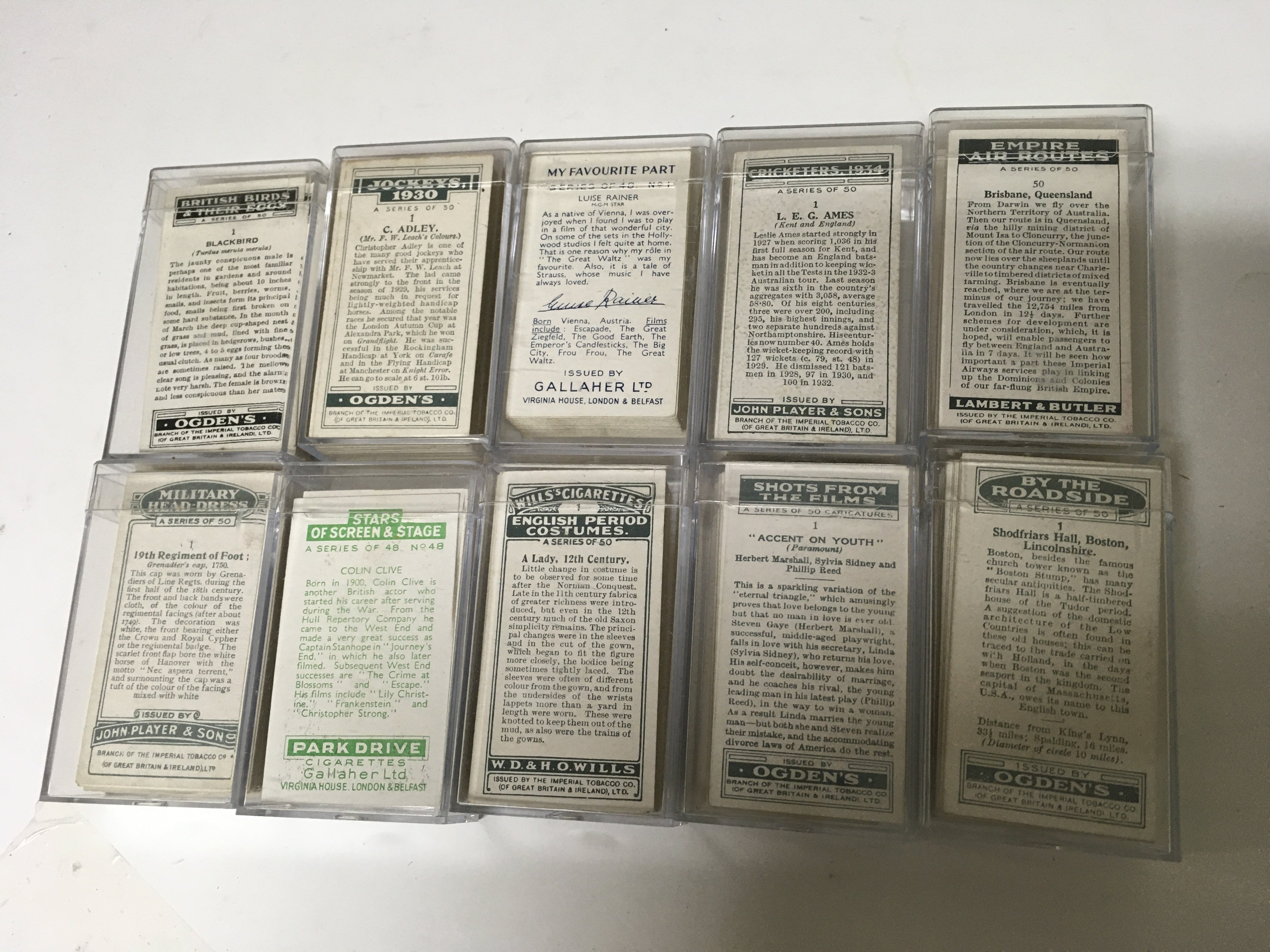 A collection of 10 sets of cigarette cards - Image 2 of 2