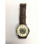 A gents Fossil automatic watch with Roman numerals