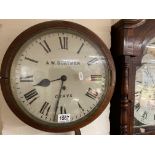 A Victorian shop clock A.W Boatman, with fusee movement.