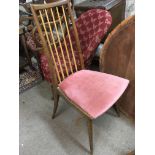 A G Plan dining chair with upholstered seat.