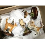 Three boxes containing a large collection of Sherratt & Simpson figures, mainly of animals