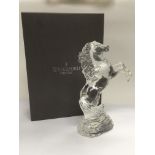 A boxed Waterford crystal figure of a horse, approx height 23.5cm.