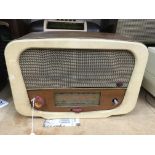 A vintage cream Bakelite Champion 860 model radio + a Vintage PYE model 117 radio + Philips Philetta