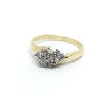 An 18ct gold diamond cluster ring, approx.33ct, ap