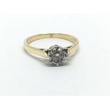 An 18ct gold solitaire diamond ring, approx .20ct,