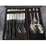A Vintage Russian cased cutlery set