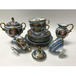 A Japanese hand painted Noritake coffee set.