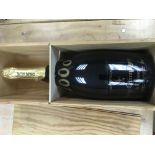 A cased 3000ml bottle of Millenium 2000 champagne.