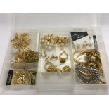 A collection of Napier jewellery comprising earrin