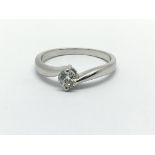 An 18ct white gold and diamond ring, approx 0.25ct