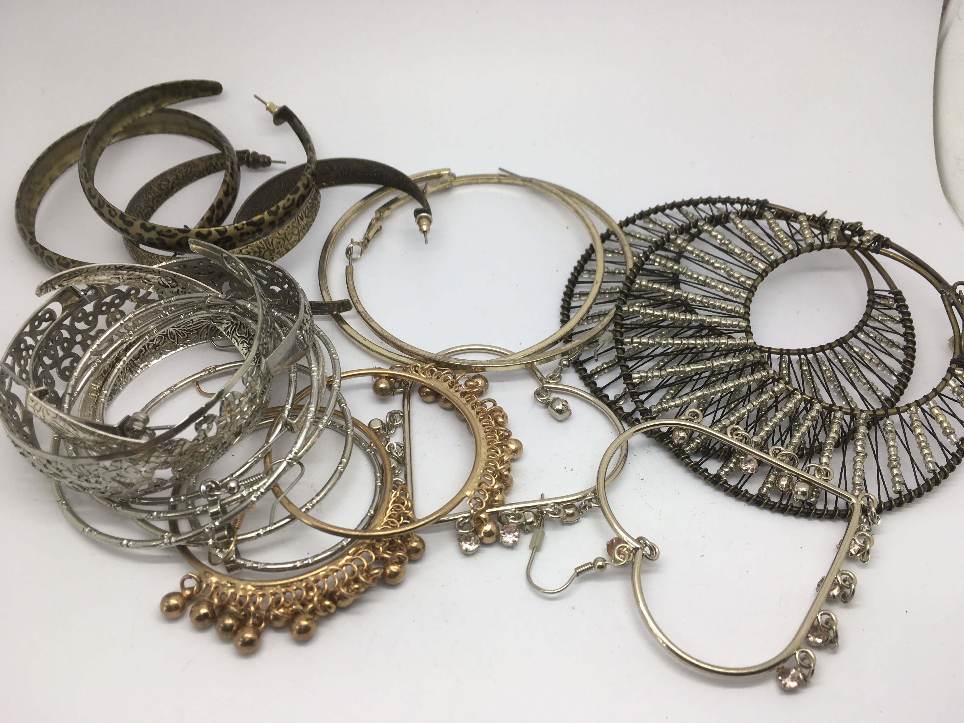 A collection of vintage large hoop earrings and ot - Image 2 of 2