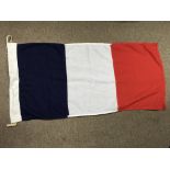 Large stitched Union Jack and french flag