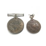 Two medallions comprising an 1887 Queen Victoria jubilee medal and a 1908-09 federation of working