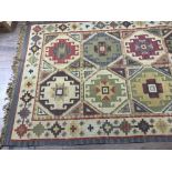 Two Kelim rugs with geometric patterns. Sizes- 247