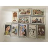 A collection of 10 sets of cigarette cards