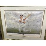 Cricketing Interest - Robin Smith signed and numbered Ltd edition by Terry Harrison 108/250 with