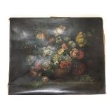 A 19th century oil painting still life study of flowers attributed to a Thomas Broadbent Dutch