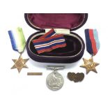 A group of WW2 medals including an Atlantic Star.