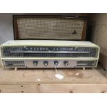 A vintage cream plastic 1960s Japanese Rincan Hi-Fi radio + A Royal Hi-Fi cream plastic radio (2).