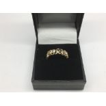 A 10k gold stone set ring, approx 1.8g and approx