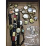 A tray of mixed watches.