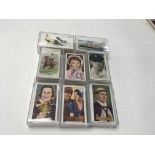 A collection of 8 sets of cigarette cards including Players “ Poultry” and “ Riders of the World “