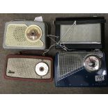 4 vintage portable radios