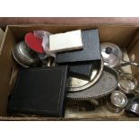 A silver plated tea set and plated ware various -