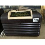 A vintage Bush Bakelite toaster style radio, type