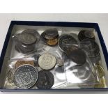 A small box of mixed early coinage.