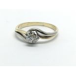 An 18ct gold solitaire diamond ring, approx.20ct,