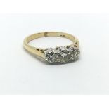An 18ct yellow gold and diamond ring, approx 0.35c