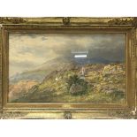 A gilt framed 19th century watercolour of views across Barmouth Valley, signed Alfred Sumner, 1864