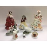 A small collection of ceramics comprising Royal Do