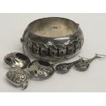 Mexican Jewellery including a bangle, two pairs of