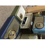 3 vintage dansette transistor radios plus a bakeli