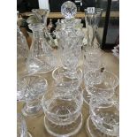 A collection of Waterford glass ware including dec
